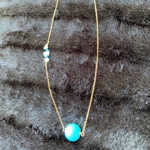 Turquoise with howlite necklace